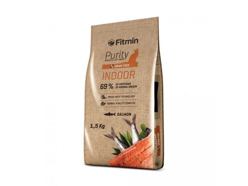 Fitmin cat Purity Indoor (для домашніх котів з лососем та рибою), 1,5 кг 532114022 фото