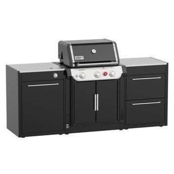 BBQK3 Вбудована кухня Weber (без грилю, кухня включає два блоки з шафками з адаптацією під боковий пальник грилю Genesis) 1500630 фото