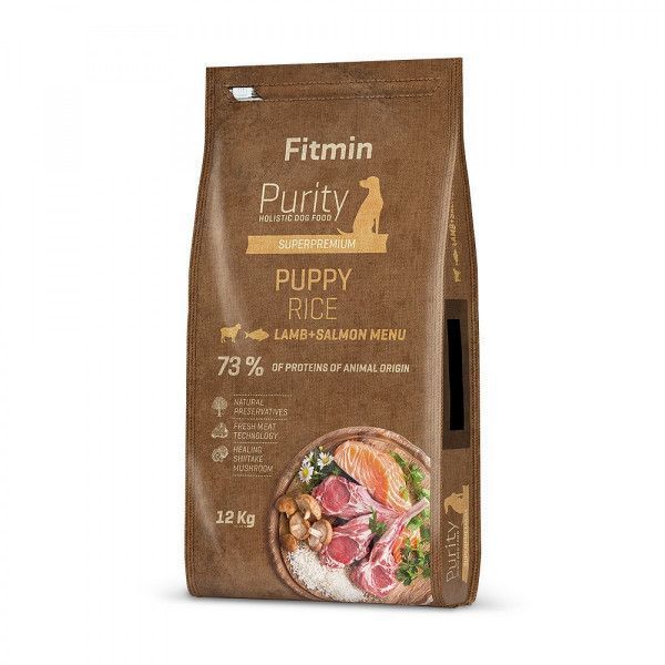 Fitmin dog Purity Rice Puppy Lamb & Salmon (для цуценят всіх порід собак з рисом, ягня та лосось), 12 кг 531114029 фото
